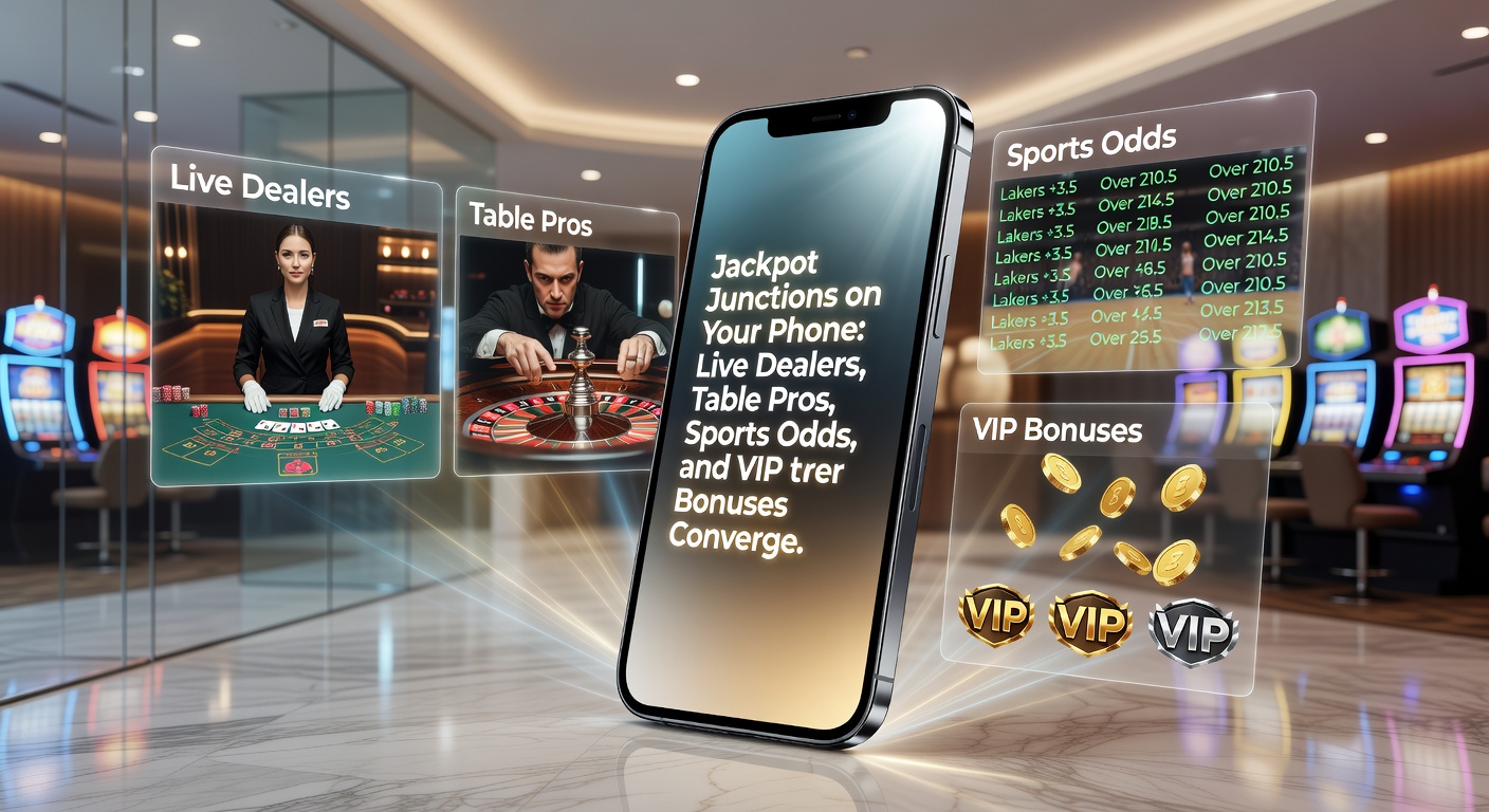 Detaillierte Ansicht eines mobilen Tischspiels mit professionellem Dealer und Jackpot-Tracker