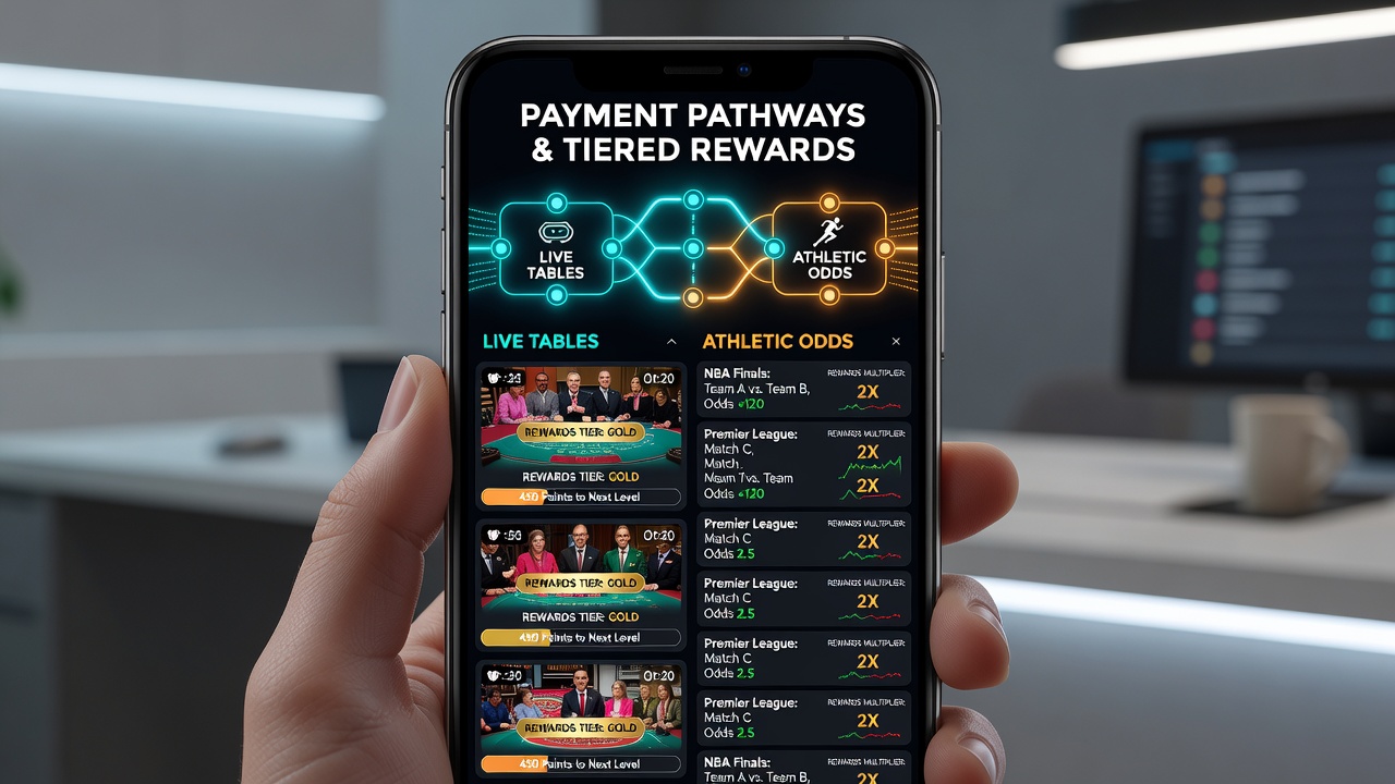 Zahlungswege verbinden mobile VIP-Programme mit Live-Dealer-Tischen und Sportwetten